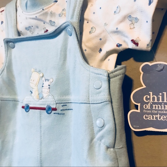Child of Mine Blue Overall Set | L | 6-9 Months - Picture 4 of 8